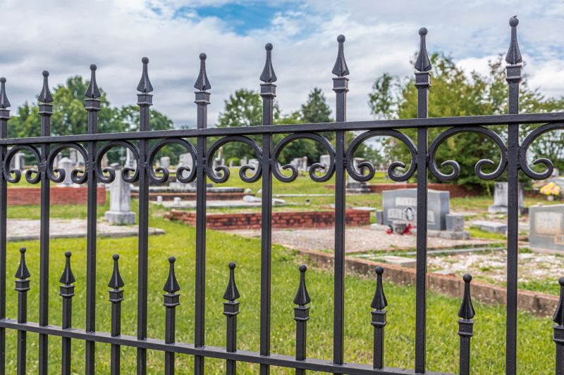 Cemetery Fence Installation detail